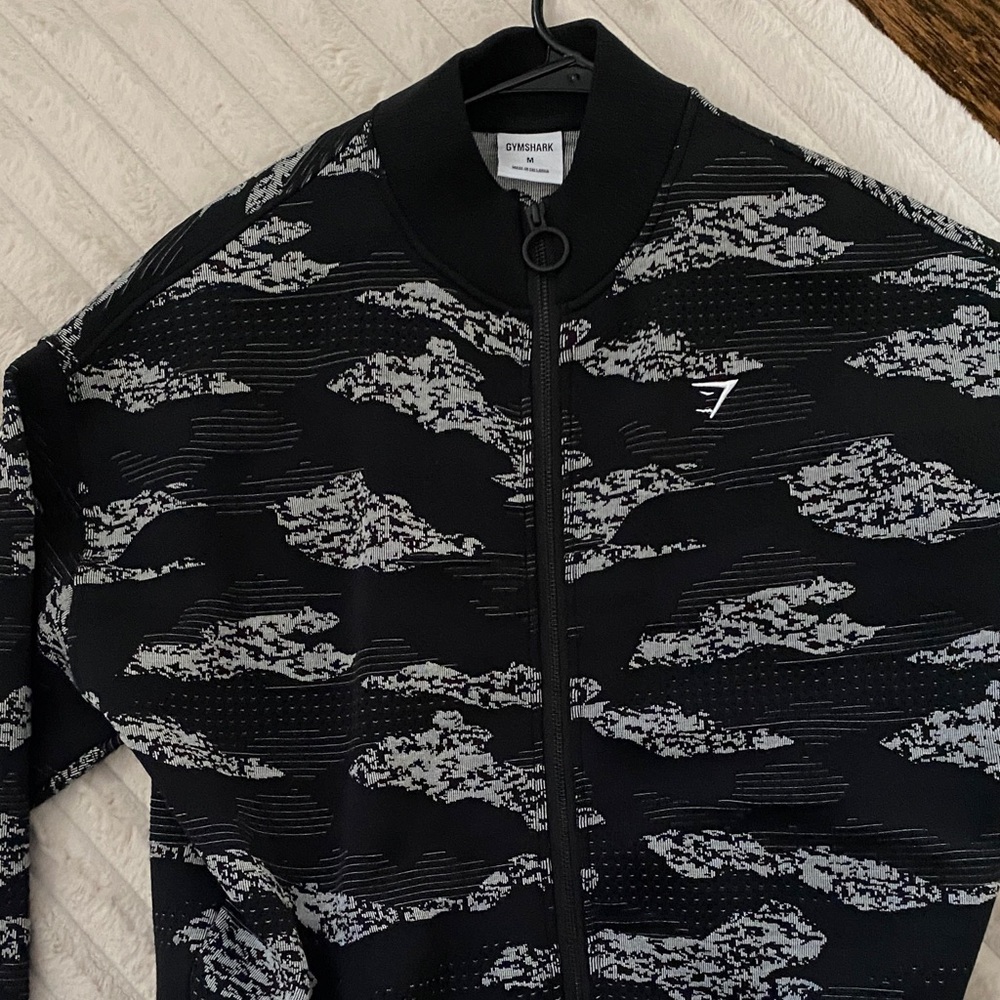 Gymshark Monochrome Patterned Jacket